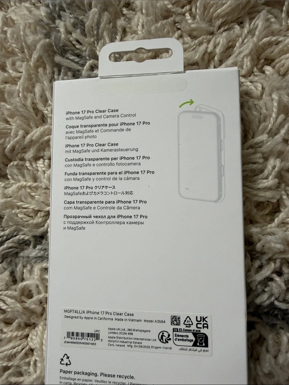 Apple Clear iPhone 17 Pro Case - Transparent
